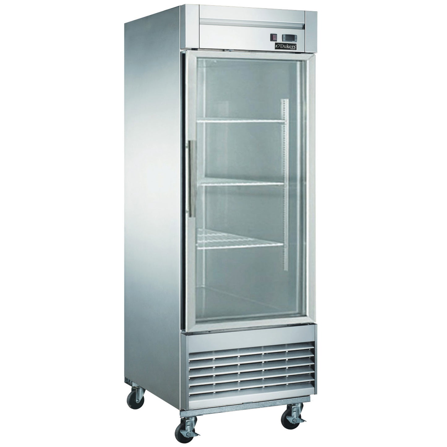Dukers - D28R-GS1 Bottom Mount Glass Single Door Commercial Reach-in Refrigerator
