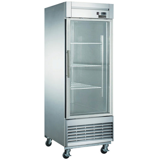 Advance Kitchen Pros - D28R-GS1 Bottom Mount Glass Single Door Commercial Reach-in Refrigerator