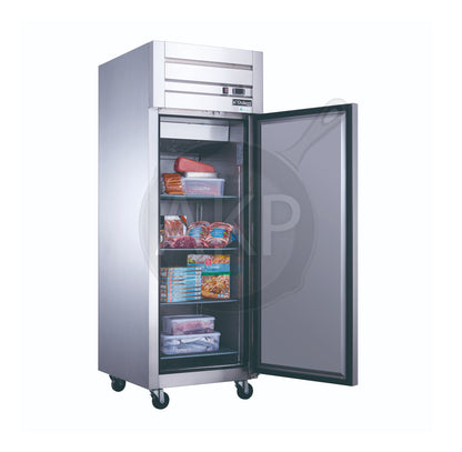 Dukersusa - D28AF Commercial Single Door Top Mount Freezer in Stainless Steel