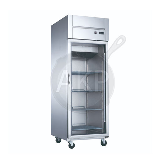 Advance Kitchen Pros - D28AR-GS1 Top Mount Single Glass Door Commercial Reach-in Refrigerator