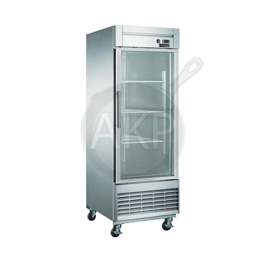 Advance Kitchen Pros - D28F-GS1 Bottom Mount Glass Single Door Commercial Reach-in Freezer