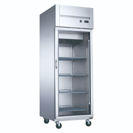 Advance Kitchen Pros - D28AR-GS1, Commercial 27-1/2" Single Glass Door Reach-in Refrigerator