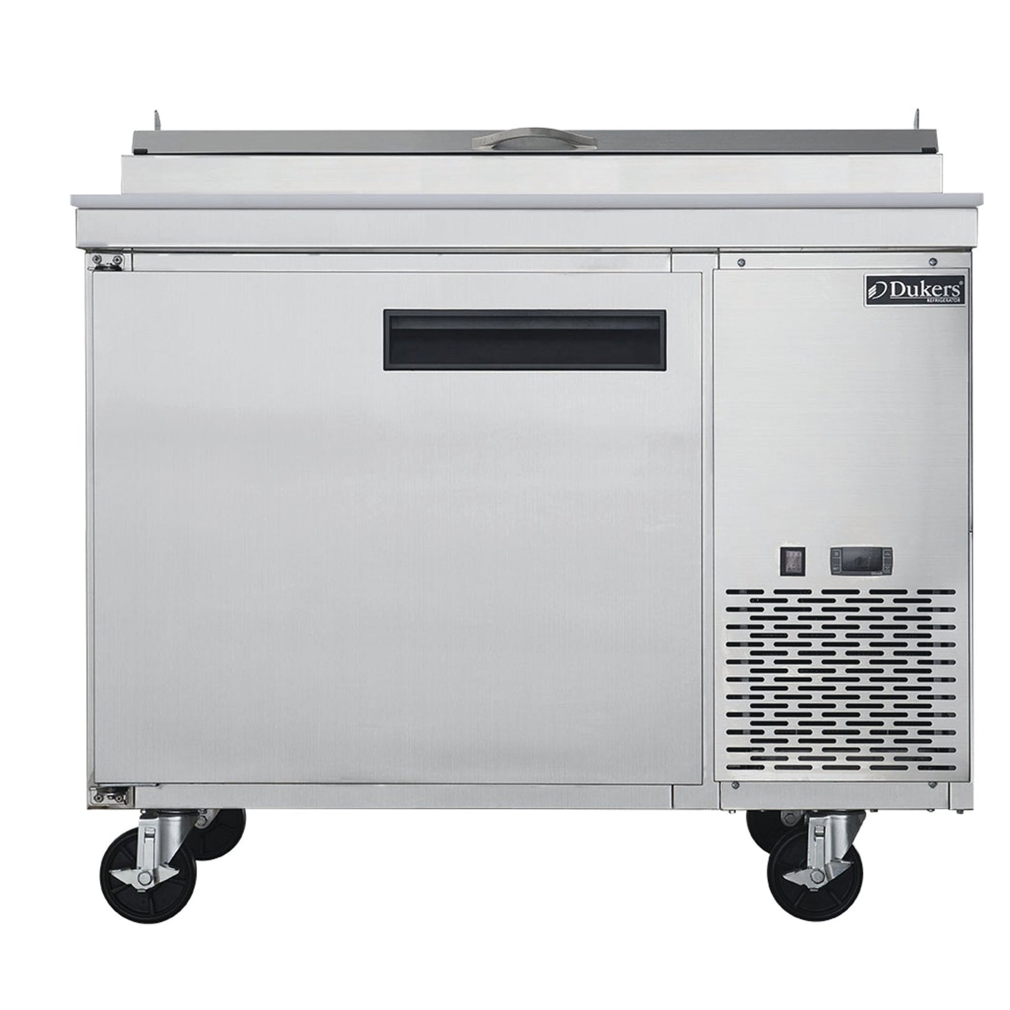 Dukers - DPP44-6-S1, Commercial 44" Single Door Pizza Prep Table Refrigerator