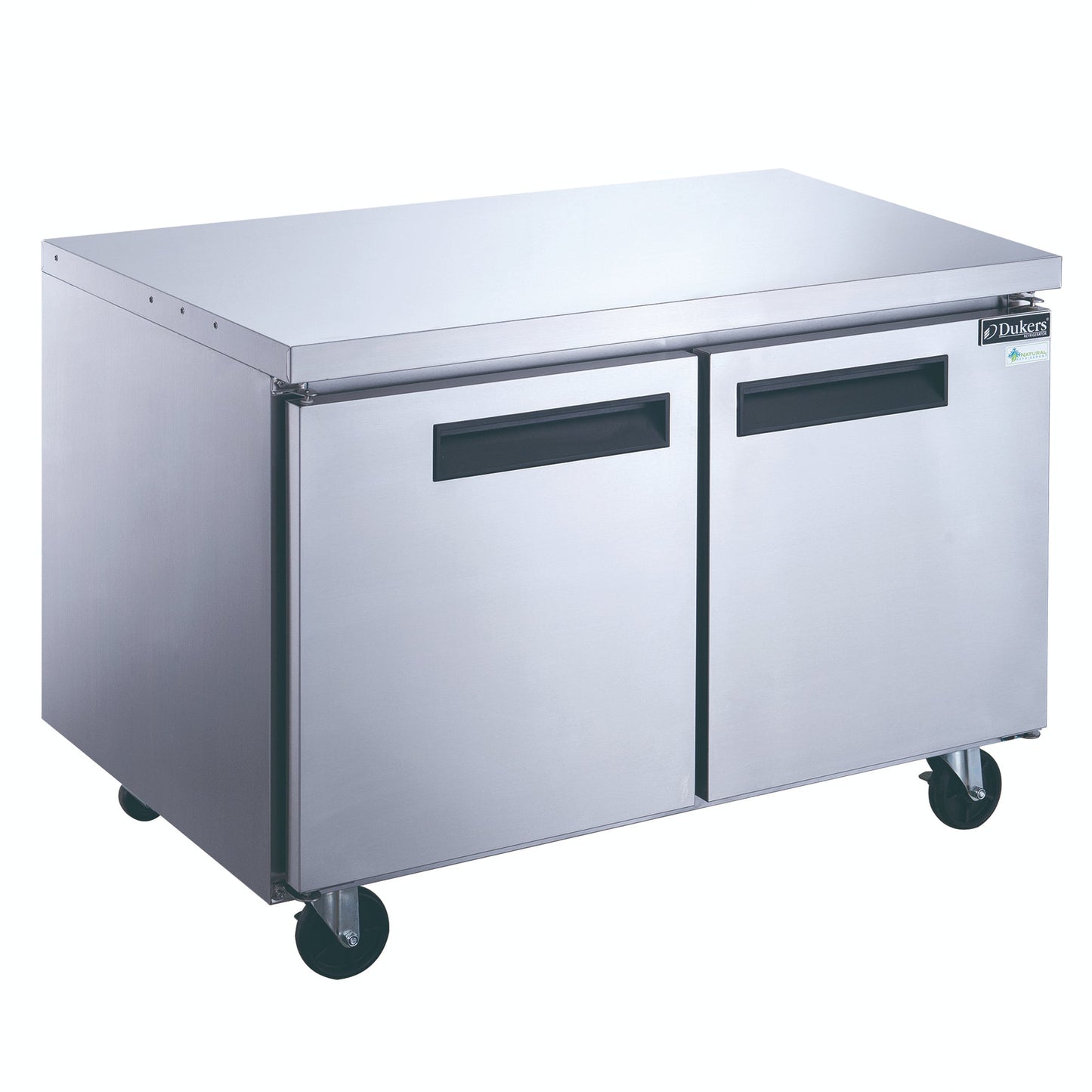 Dukers DUC48F, 48" 2 Door Undercounter Freezer in Stainless Steel