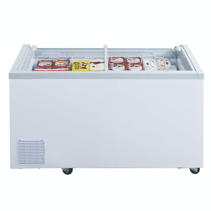 Dukers WD-500Y, 56" 2 Sliding Glass Door Chest Freezer in White