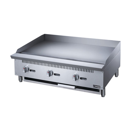 Dukers - DCGM36, Commercial 36" Griddle with 3/4"" Griddle Polished Plate and 3 Burners Natural Gas / Propane