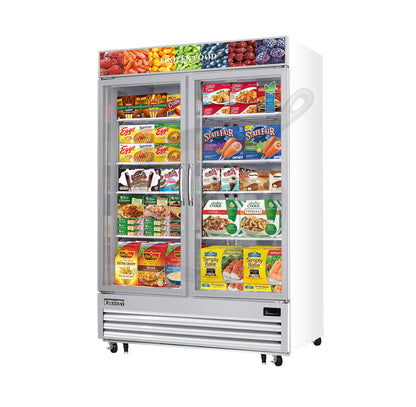 Everest - EMGF48, Commercial 54" 2 Glass Door Merchandiser Freezer 48 Cu. Ft. Capacity