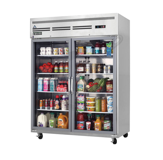 Everest - ESGWR2, Commercial 2 Glass Door Reach-In Refrigerator