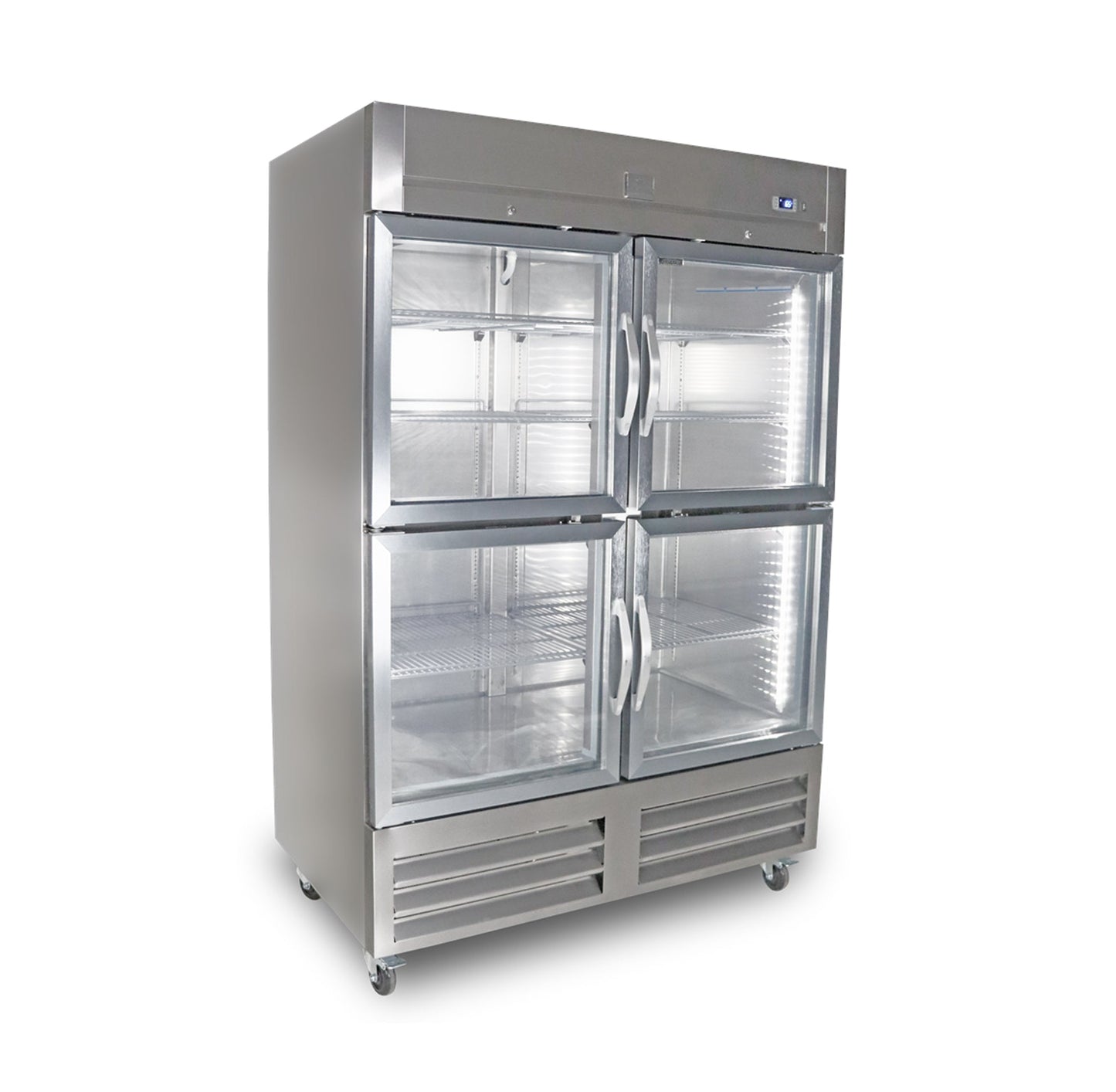 Kelvinator Commercial 738316, 4 Half Glass Door Refrigerator 49 cu.ft. S/S (R290)