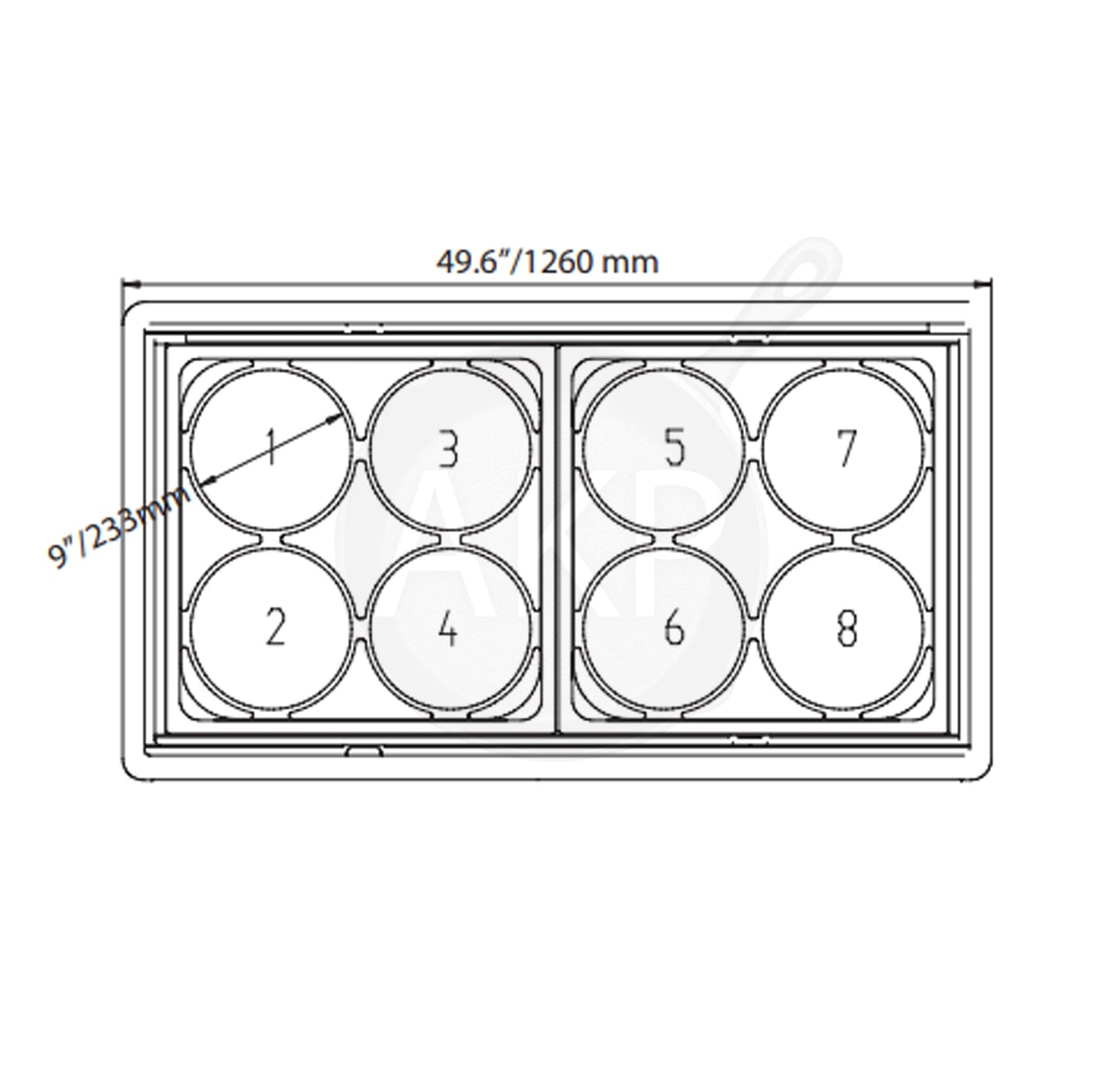 Omcan FR-CN-0360-S, 50" Ice Cream Dipping Freezer with Flat Sneeze Guard