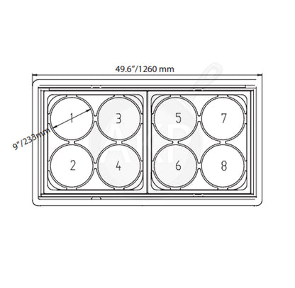 Omcan FR-CN-0360-S, 50" Ice Cream Dipping Freezer with Flat Sneeze Guard