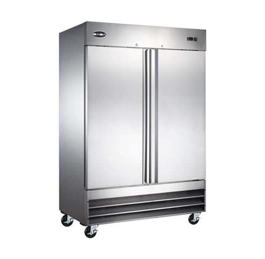 Saba - S-47F, Commercial 54" 2 Solid Door Reach-In Freezer