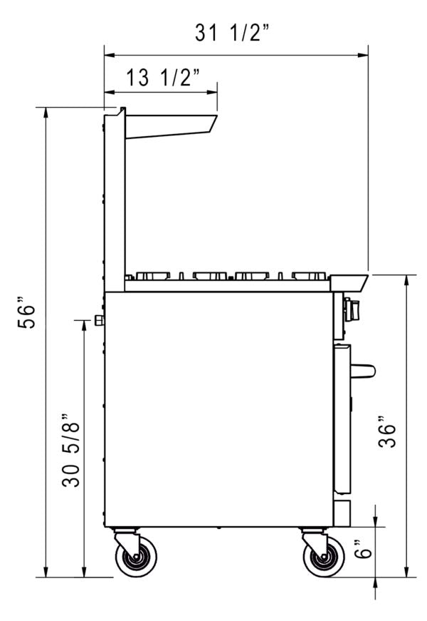 Dukers - DCR60-10B, Commercial 60" Oven Range 10 Burner Natural Gas