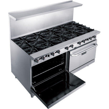 Dukers - DCR60-10B, Commercial 60" Oven Range 10 Burner Natural Gas