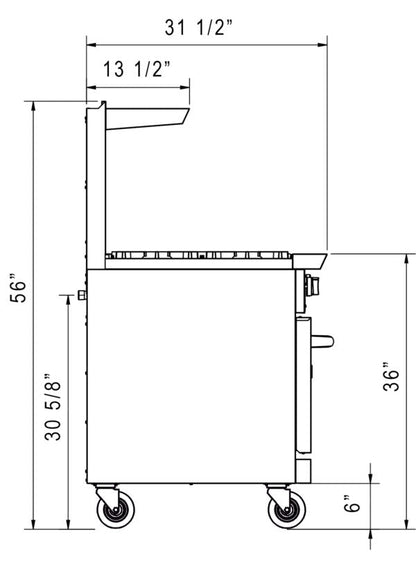 Dukers - DCR60-6B24GM - Advance kitchen Pros